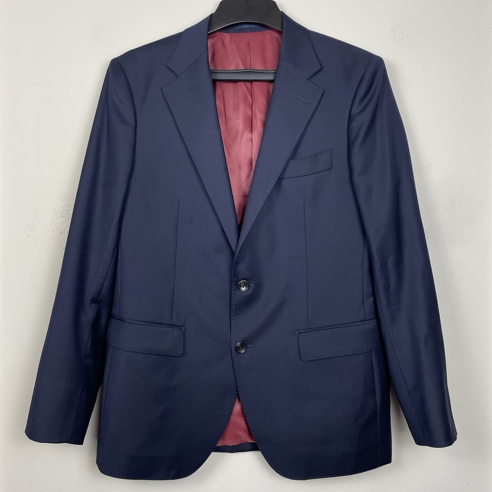Spier &‎ Mackay Suit Jacket 42 Navy Dino Filarte Super 110s Contemporary Blazer